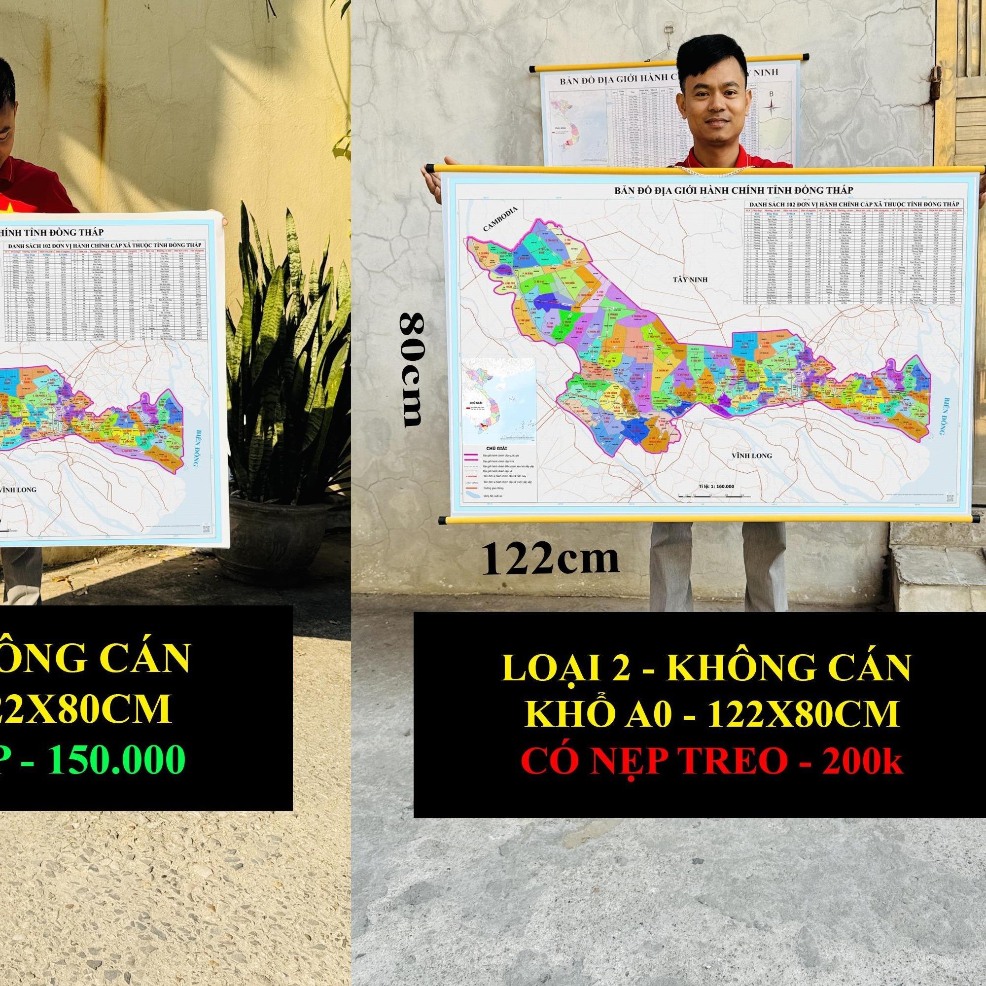 Bản Đồ Đồng Tháp (Tiền Giang và Đồng Tháp) cập nhật 2026 có cả tên xã phường mới và cũ chi tiết