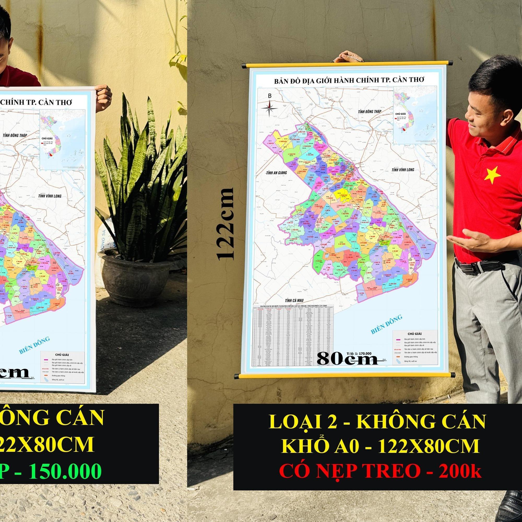 Bản Đồ TP Cần Thơ (Sóc Trăng, Hậu Giang và TP Cần Thơ) cập nhật 2026 có cả tên xã phường mới và cũ chi tiết