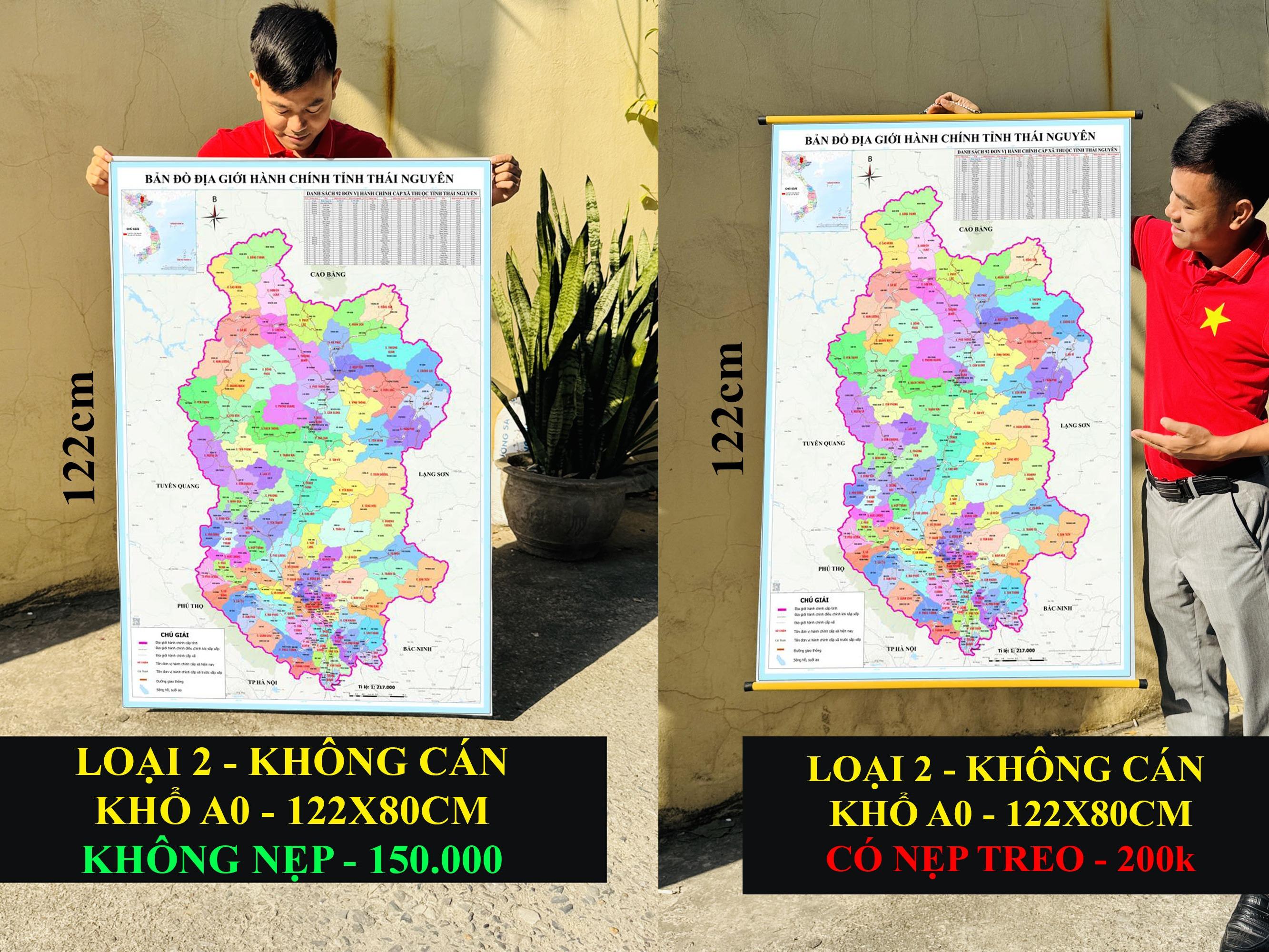 Bản Đồ Thái Nguyên (Thái Nguyên và Bắc Cạn) cập nhật 2026