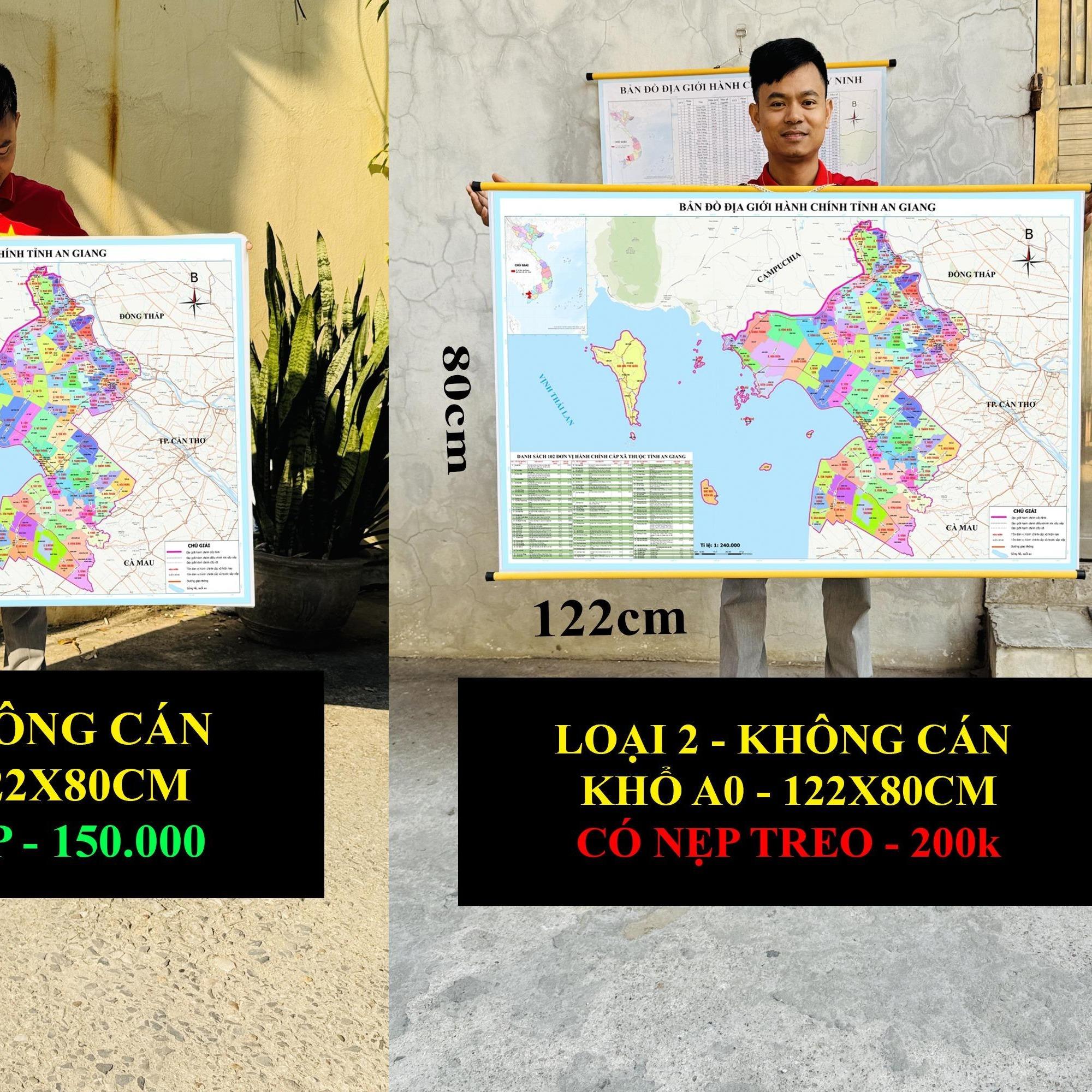 Bản Đồ An Giang (Kiên Giang và An Giang) cập nhật 2026 có cả tên xã phường mới và cũ chi tiết