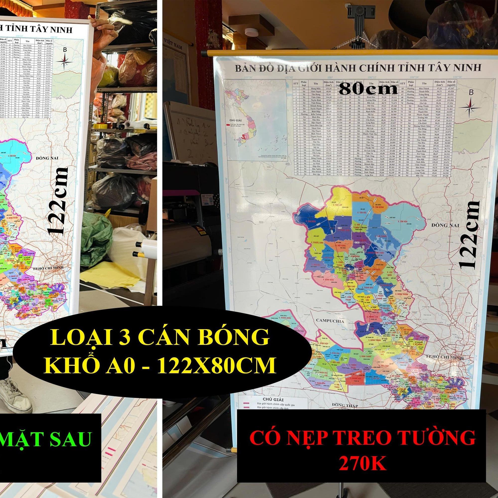 Bản Đồ Tây Ninh (Tây Ninh và Long An) cập nhật 2026 có cả tên xã phường mới và cũ chi tiết