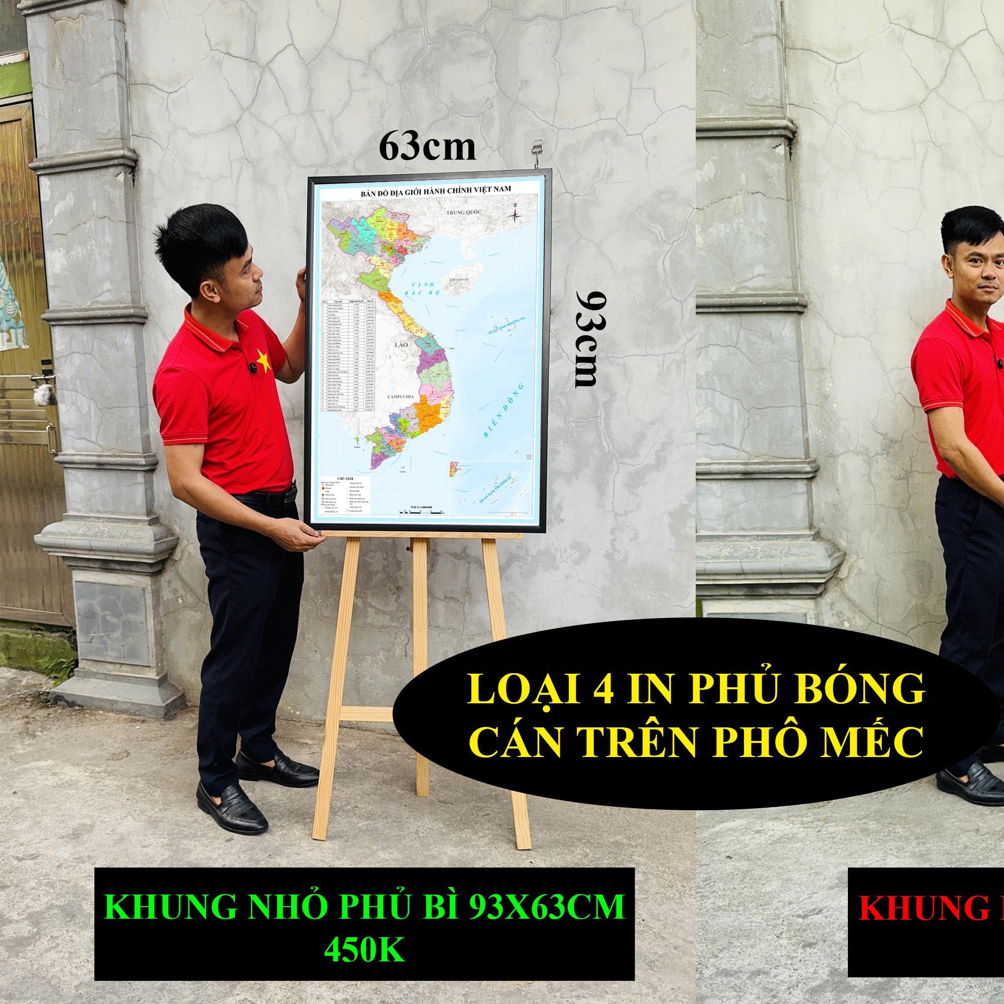 Bản Đồ Việt Nam mới nhất 2026 In siêu nét trên đề can chống nước Dễ Tra Cứu Chính Xác chi tiết