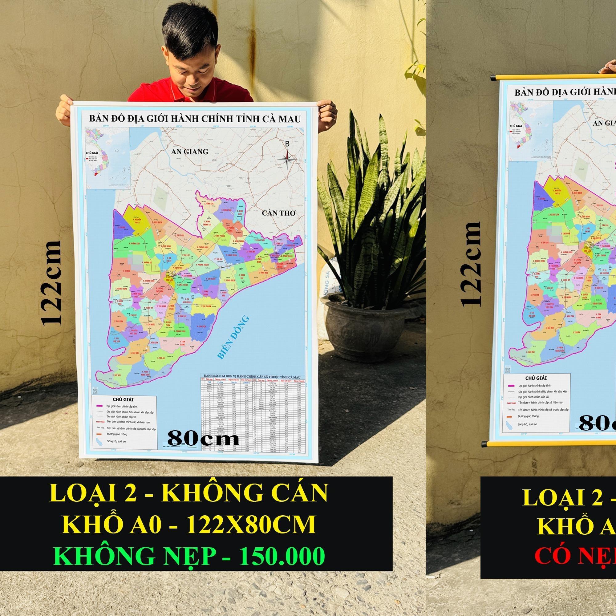 Bản Đồ Cà Mau (Bạc Liêu và Cà Mau) cập nhật 2026 có cả tên xã phường mới và cũ chi tiết
