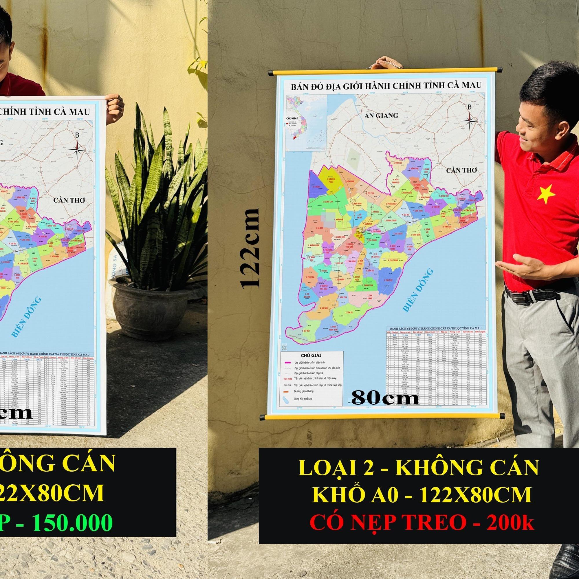 Bản Đồ Cà Mau (Bạc Liêu và Cà Mau) cập nhật 2026 có cả tên xã phường mới và cũ chi tiết