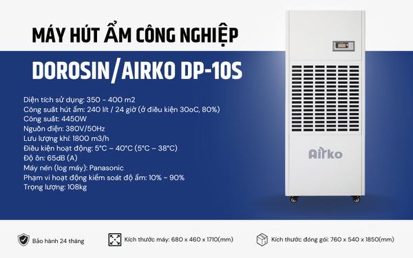Máy Hút Ẩm Công Nghiệp Dorosin Airko DP-10S
