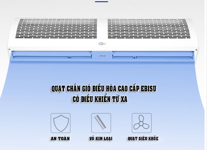 Quạt cắt gió điều hòa Ebisu FM-1215C-K ( 1.5m áp dụng < 3.5m)
