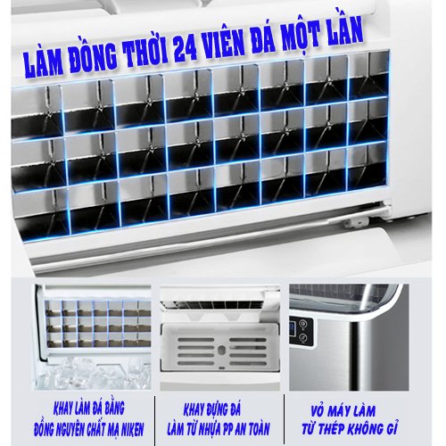 Máy làm đá viên HZB-32AFSB (35kg / ngày, tự động hút bình )