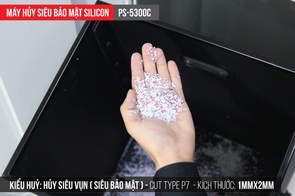 Máy hủy tài liệu văn phòng siêu bảo mật Silicon PS-5300C