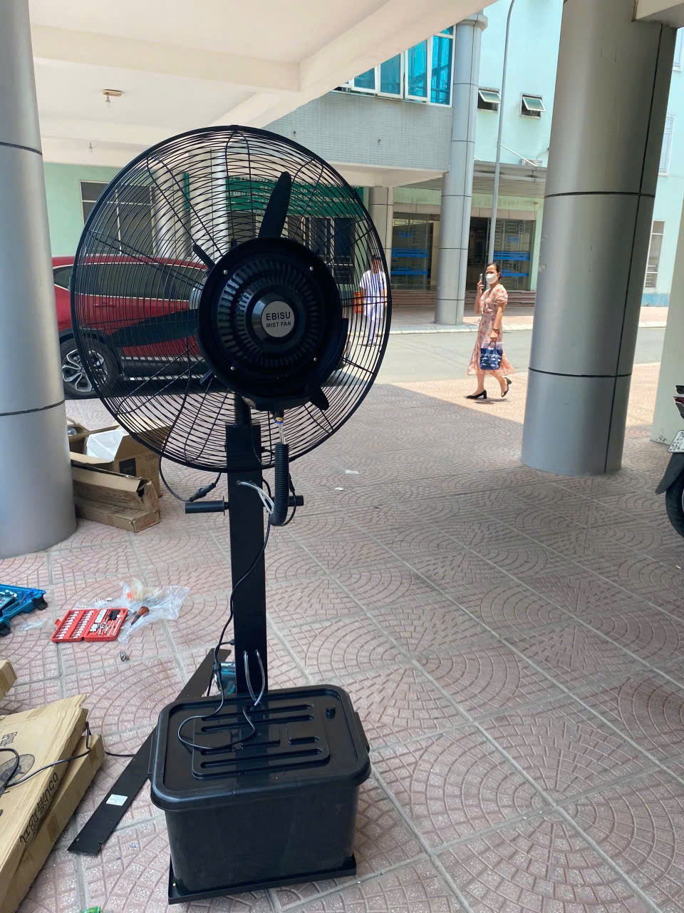 Quạt phun sương công nghiệp Ebisu FSD-650( Tùy chỉnh chiều cao quạt )