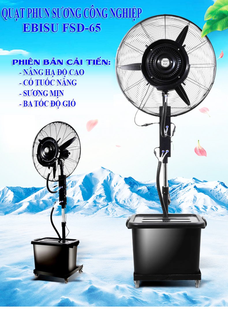 Quạt phun sương công nghiệp Ebisu FSD-650( Tùy chỉnh chiều cao quạt )