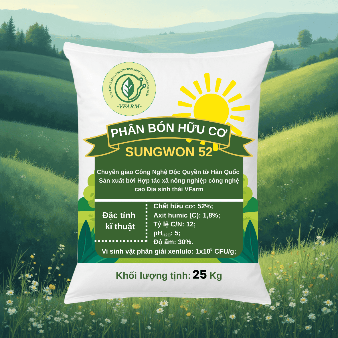 Phân bón hữu cơ SUNGWON 52