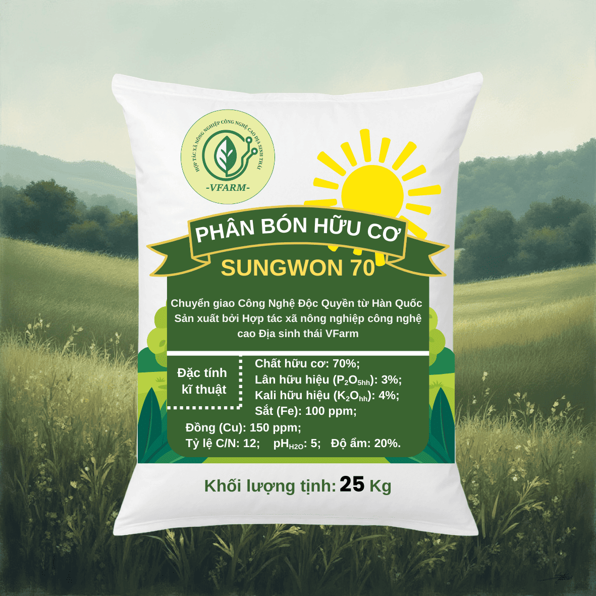 Phân bón hữu cơ SUNGWON 70
