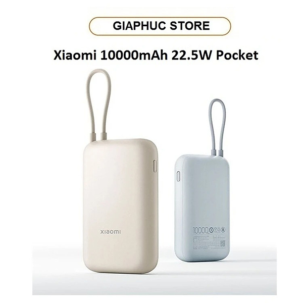 Pin sạc dự phòng Xiaomi 10000mAh Pocket có kèm cáp sạc