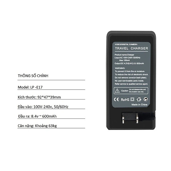 Sạc cho pin máy anh Canon Camera Battery Charger