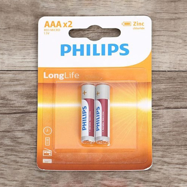 Pin AAA 2 viên Zinc Carbon Philips R03L2B