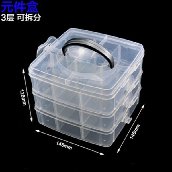 Hộp nhựa đựng linh kiện 3 tầng 18 ô