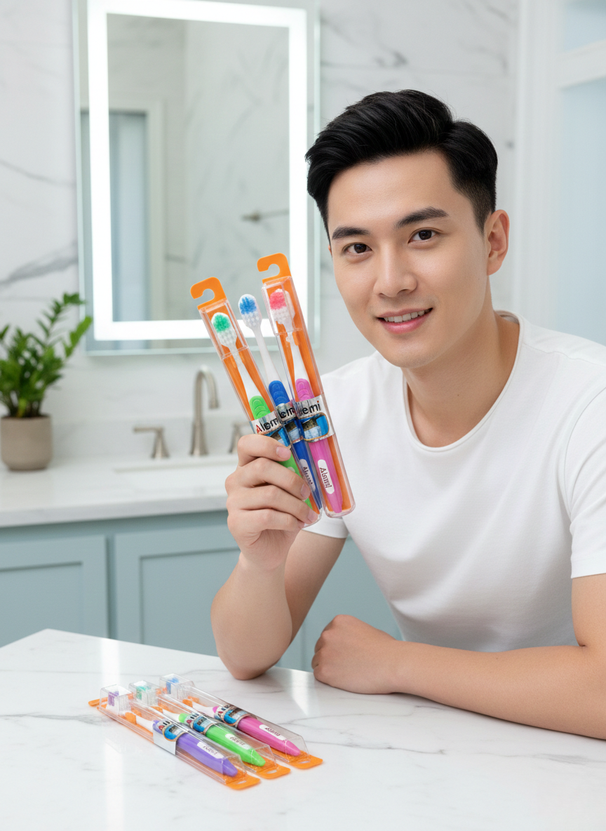 Bàn Chải Đánh Răng ALEMI HT 8053 - 50 MÓC PS