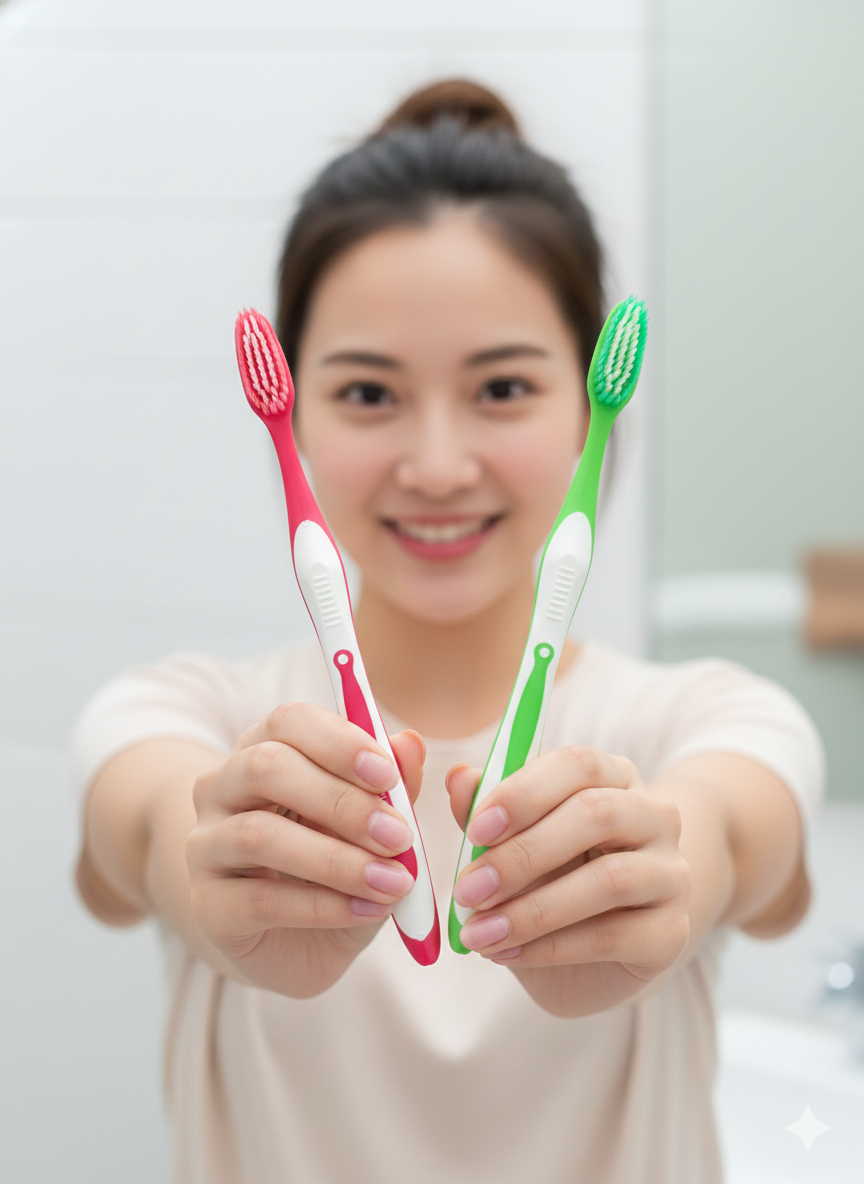 Bàn Chải Đánh Răng SUWADEE HT 8012 - 120 MÓC TRẮNG