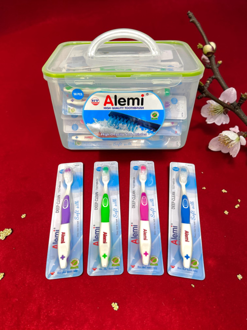 Bàn Chải Đánh Răng ALEMI HT8054 - 50 VỈ TRẮNG - TOOTHBRUSH