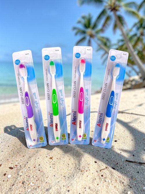 Bàn Chải Đánh Răng ALEMI HT8054 - 50 VỈ TRẮNG - TOOTHBRUSH
