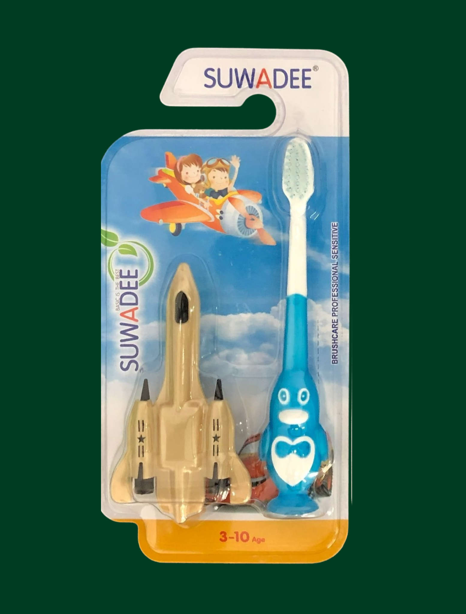Bàn Chải Tặng Đồ Chơi - Máy bay - KIDSTOOTHBRUSH - 8936140450073