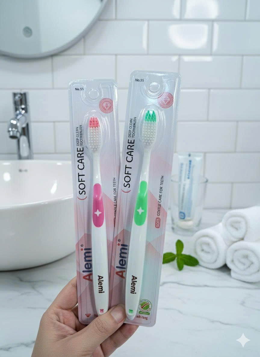 Bàn Chải Đánh Răng HT8055 VỈ TRẮNG - Hộp 50 cây - TOOTHBRUSH