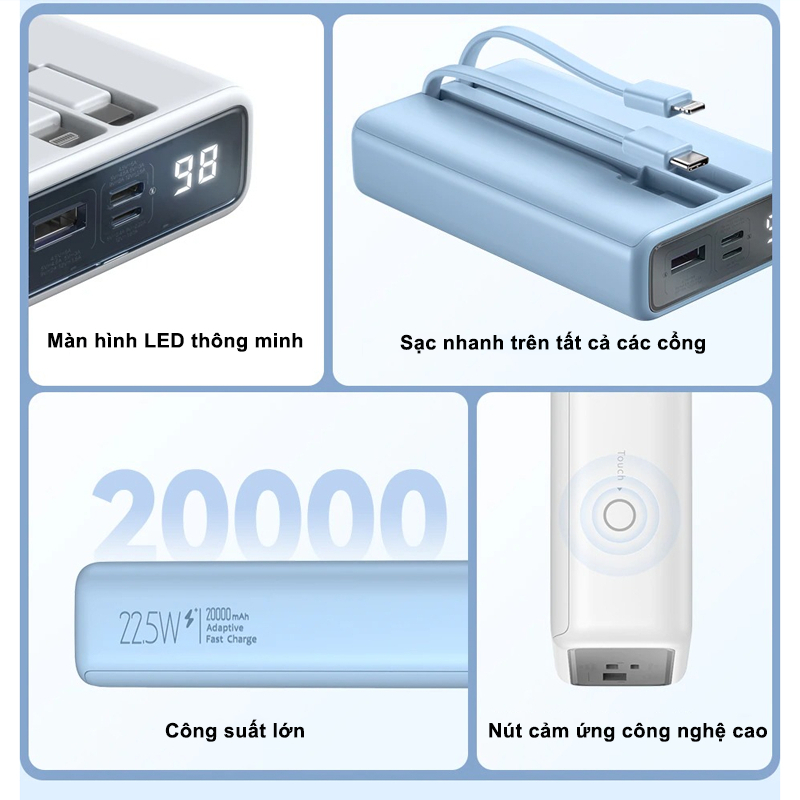 PIN SẠC DỰ PHÒNG 20.000mAH ROMOSS