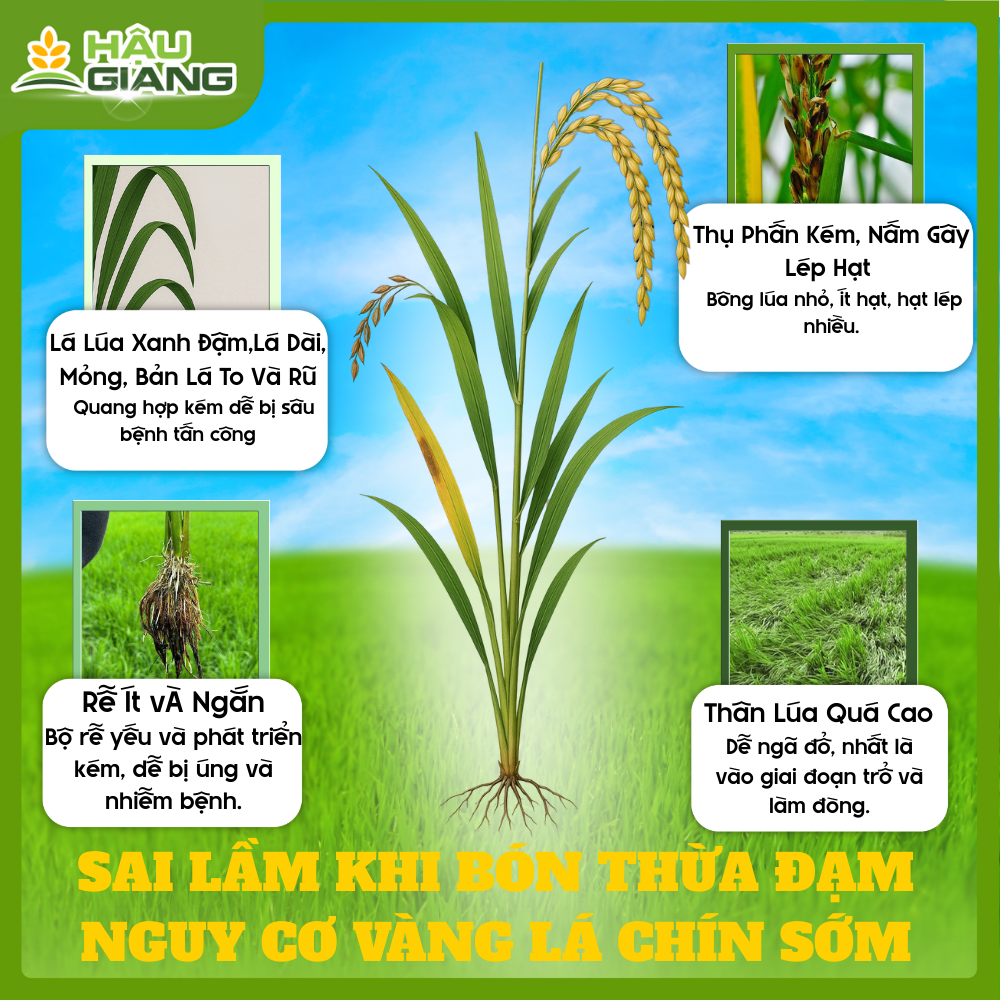 Sai Lầm Khi Bón Thừa Phân Đạm - Nguy Cơ Vàng Lá Chín Sớm