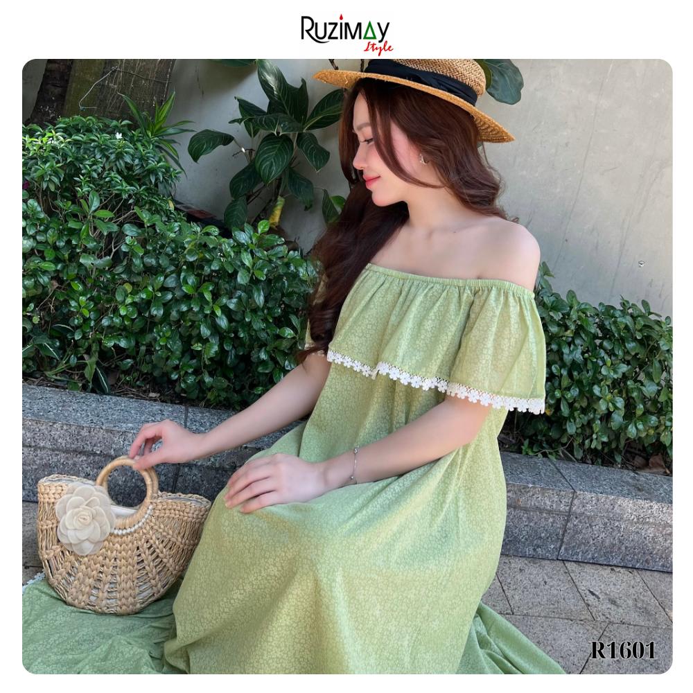 Đầm Maxi Ruzimay Trễ Vai Flora dáng dài R1600