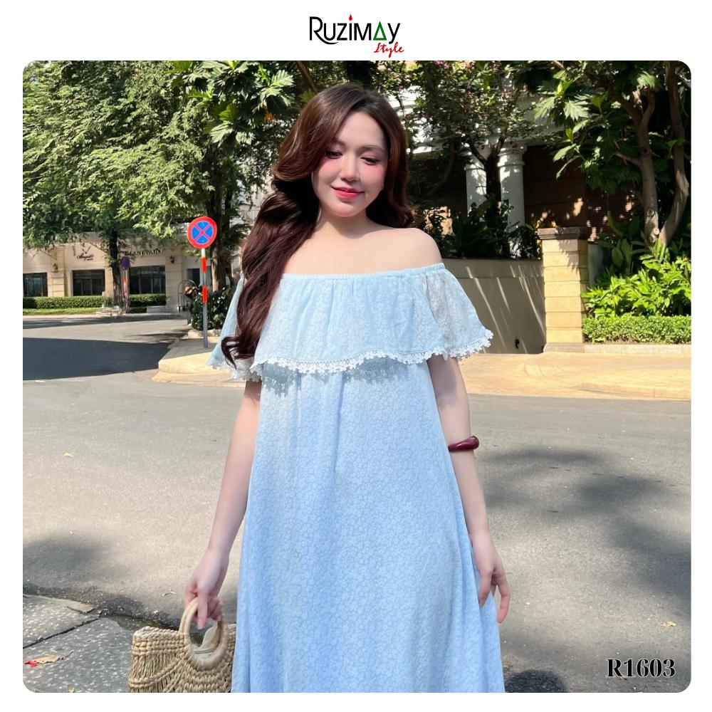 Đầm Maxi Ruzimay Trễ Vai Flora dáng dài R1600