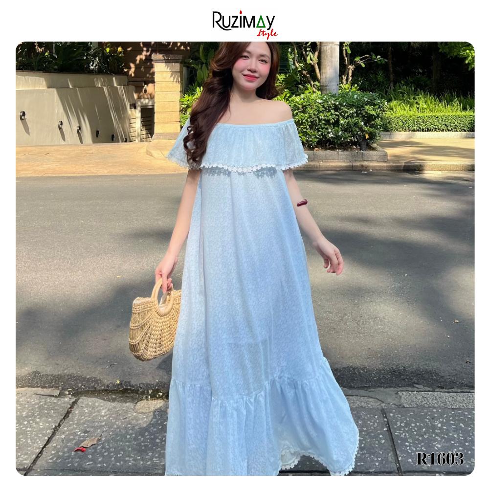 Đầm Maxi Ruzimay Trễ Vai Flora dáng dài R1600