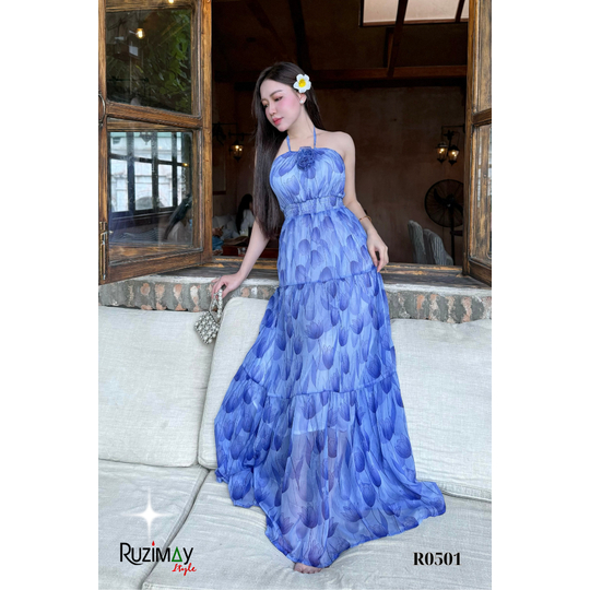 Đầm Maxi Dáng dài Hoa Tulip R0500
