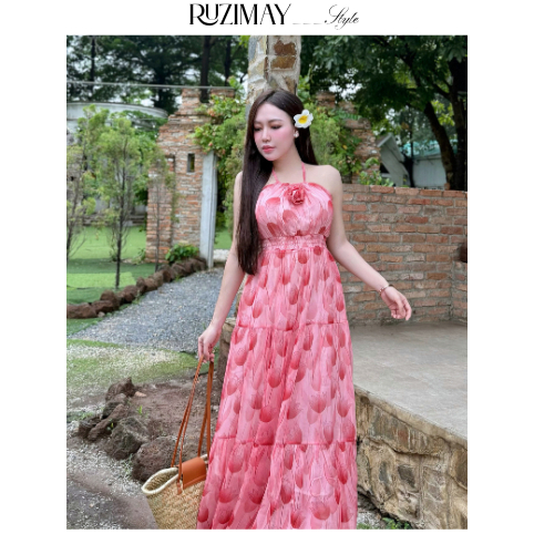 Đầm Maxi Dáng dài Hoa Tulip R0500