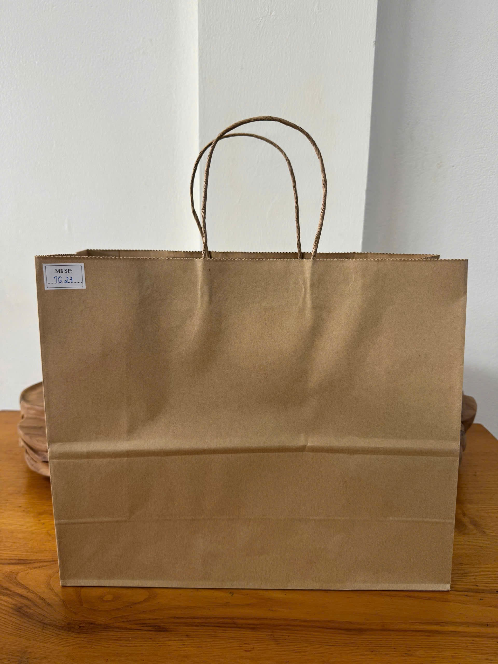 Túi giấy Kraft có quai Màu Nâu - KT: 35x13x29,5