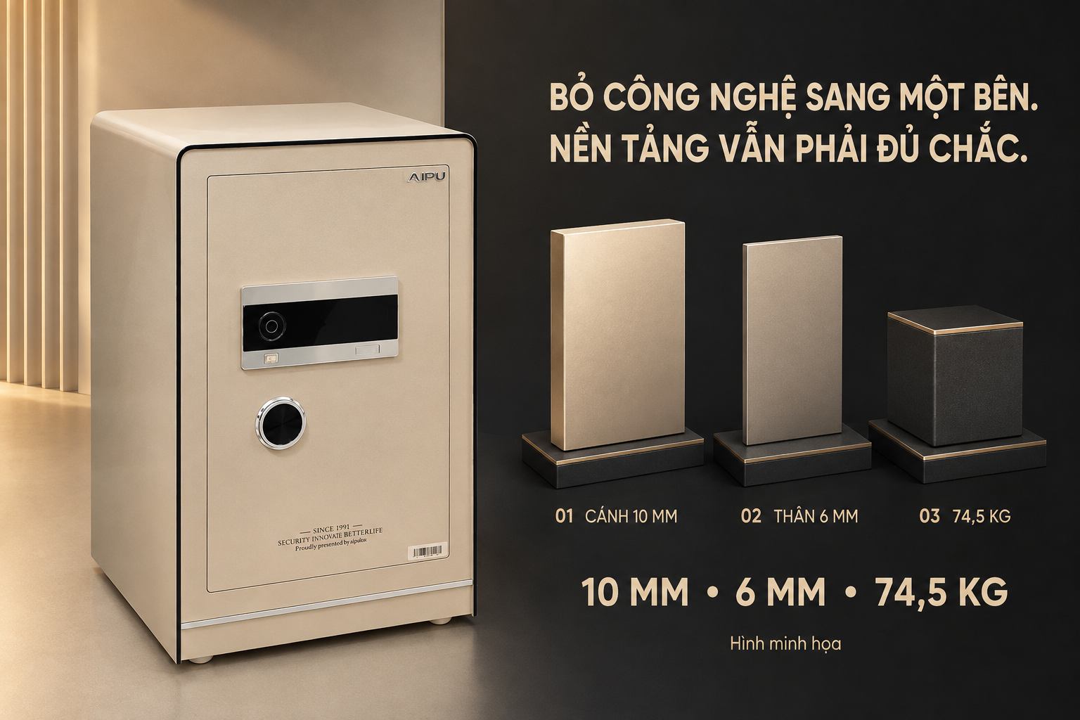Cánh 10mm thân 6mm AIPU LZII-68G