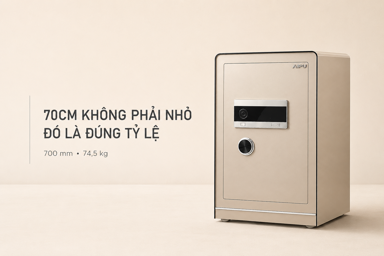 Két sắt thông minh AIPU LZII-68G màu Gold