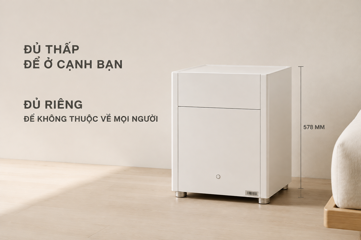 Kích thước két sắt AIPU LYII-55W 578 x 440 x 380mm