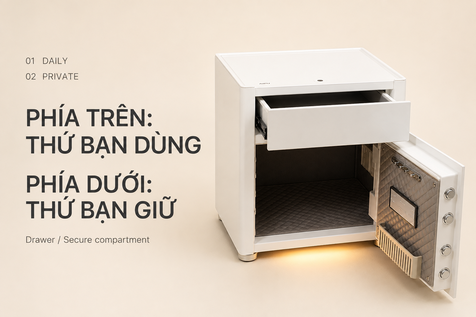 Ngăn kéo và khoang bảo mật AIPU LYII-55W
