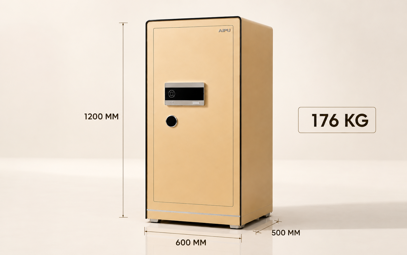 Kích thước két sắt AIPU LZII-120G 1200 x 600 x 500mm 176kg
