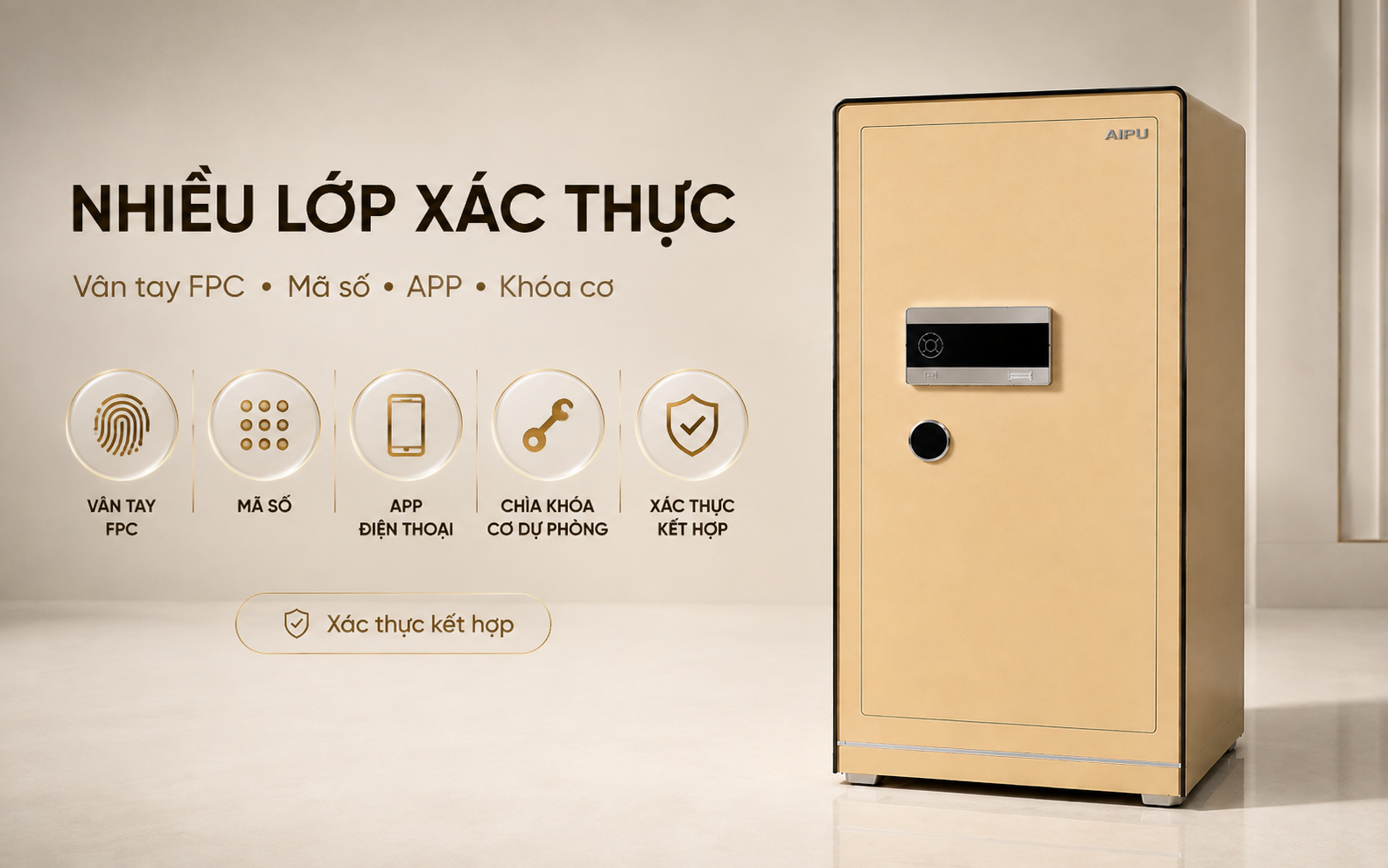 Vân tay FPC mã số APP két sắt AIPU LZII-120G