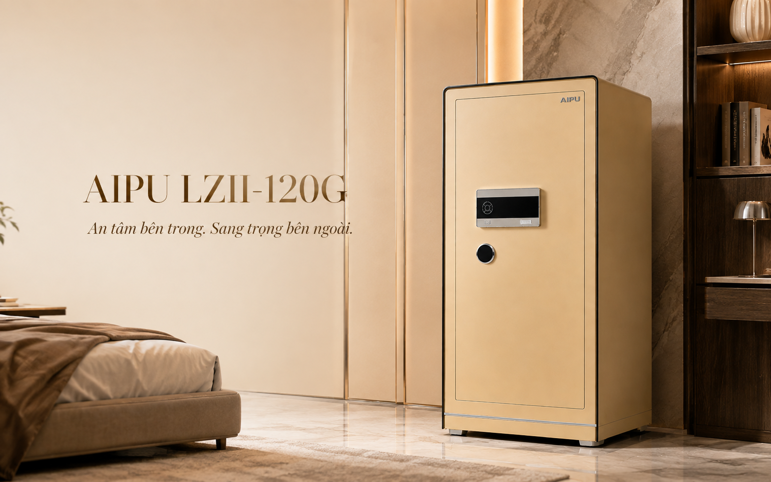 Két sắt thông minh AIPU LZII-120G màu Gold