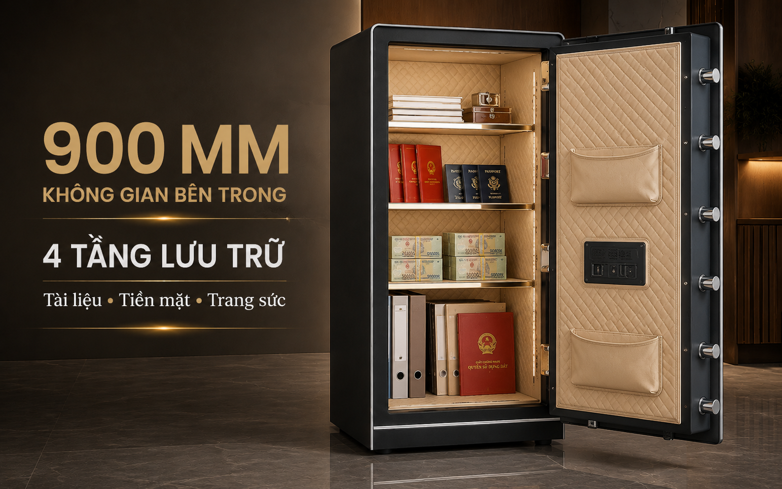 Nội thất 4 tầng két sắt AIPU LZII-98B