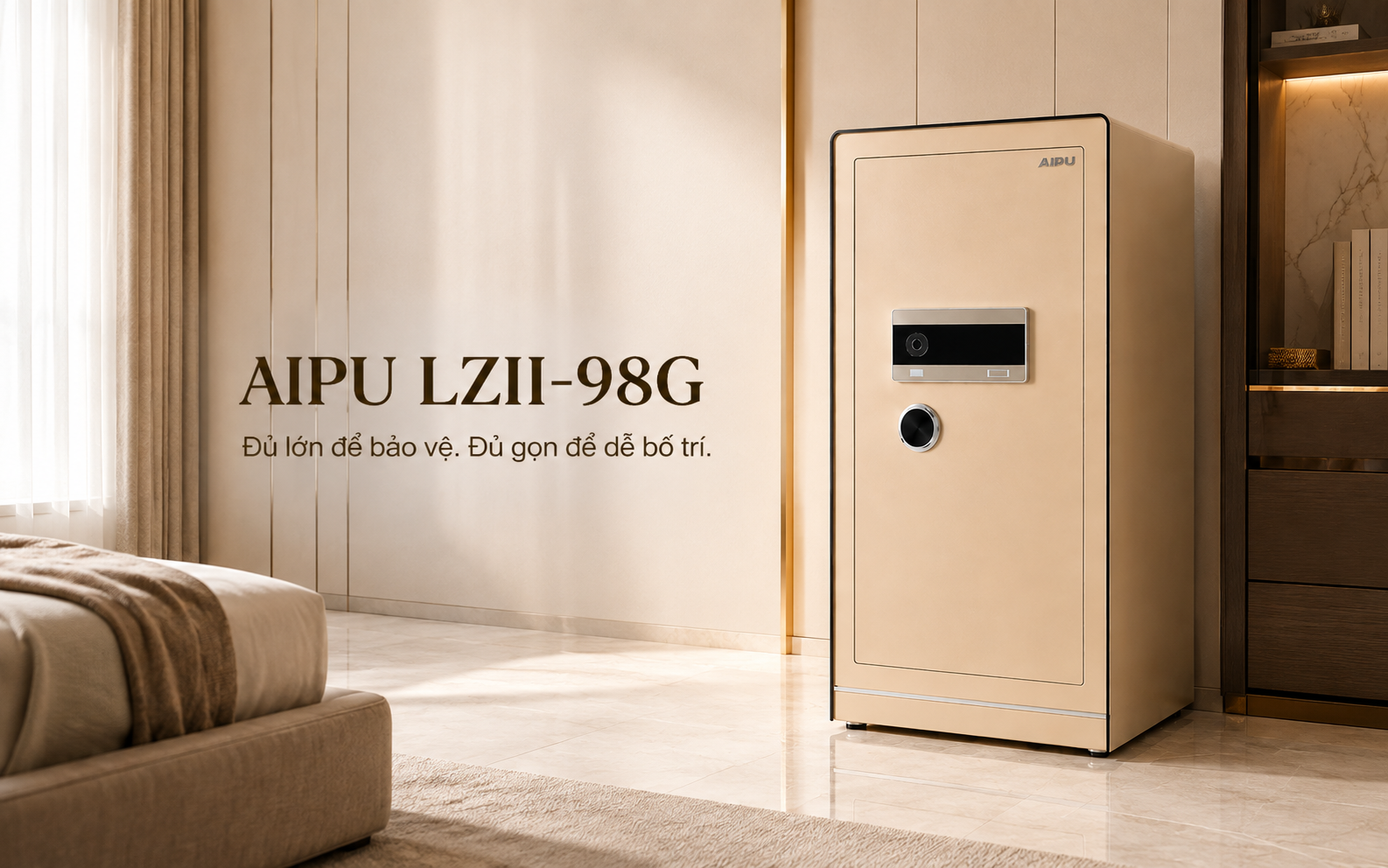 Két sắt thông minh AIPU LZII-98G màu Gold