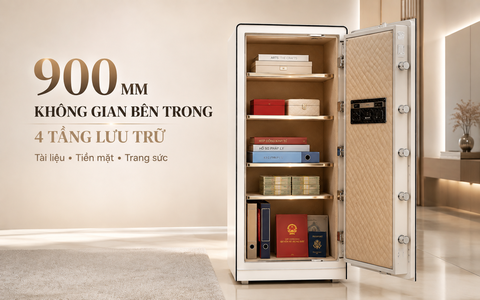 Nội thất 4 tầng két sắt AIPU LZII-98W