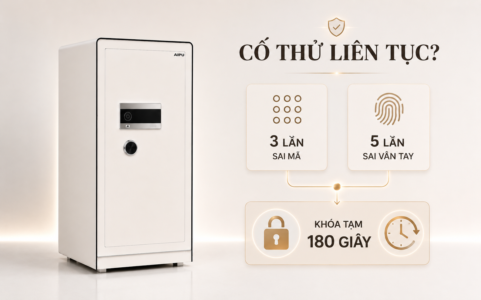 Vân tay mã số APP két sắt AIPU LZII-98W