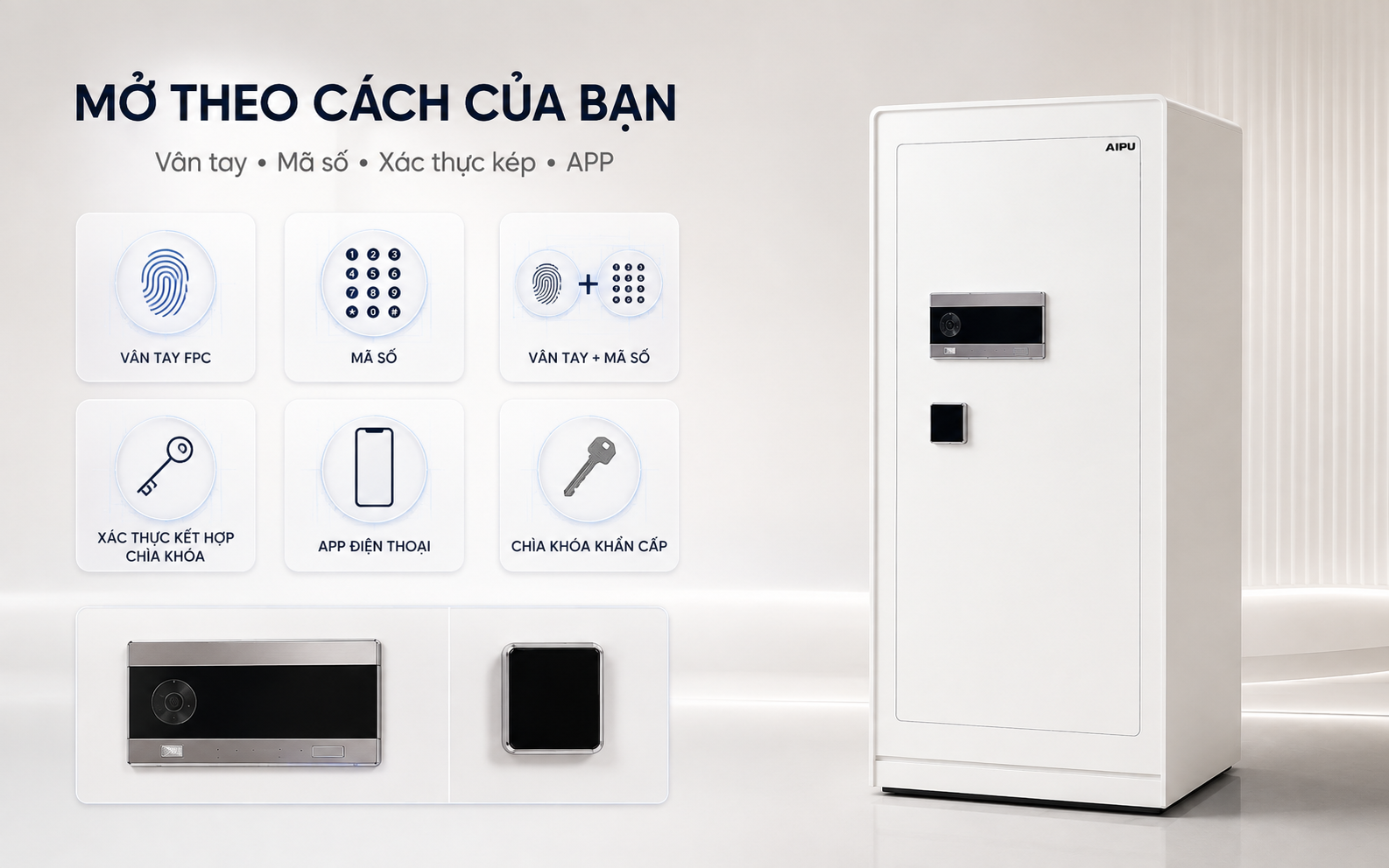 Vân tay FPC mã số xác thực kép AIPU LZII-120W