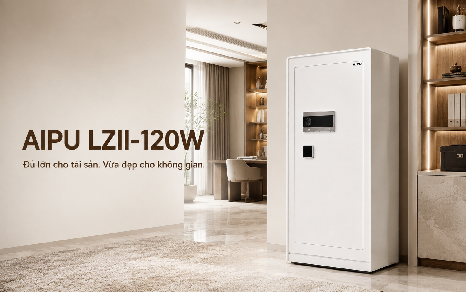 Két sắt thông minh AIPU LZII-120W màu trắng
