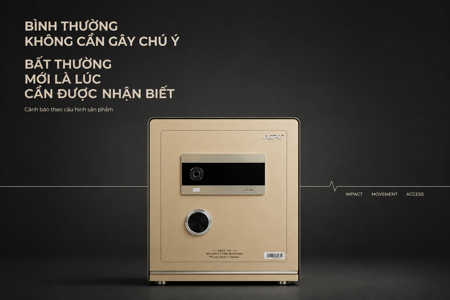 APP cảnh báo két sắt AIPU LZII-45G