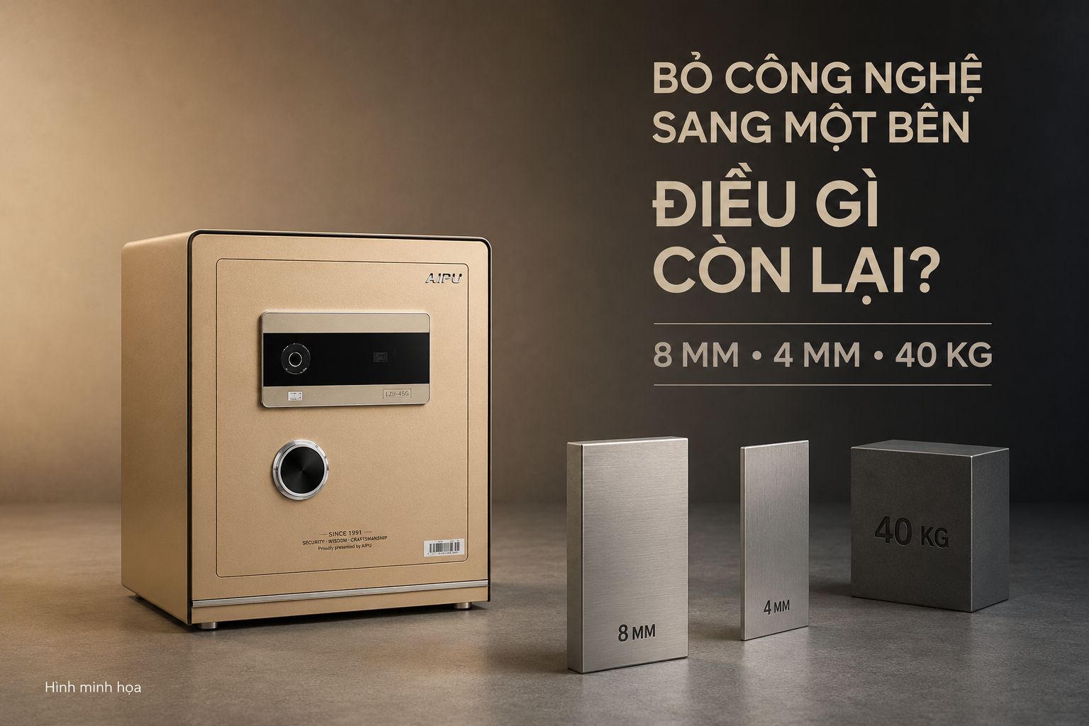 AIPU LZII-45G cánh 8mm thân 4mm trọng lượng 40kg