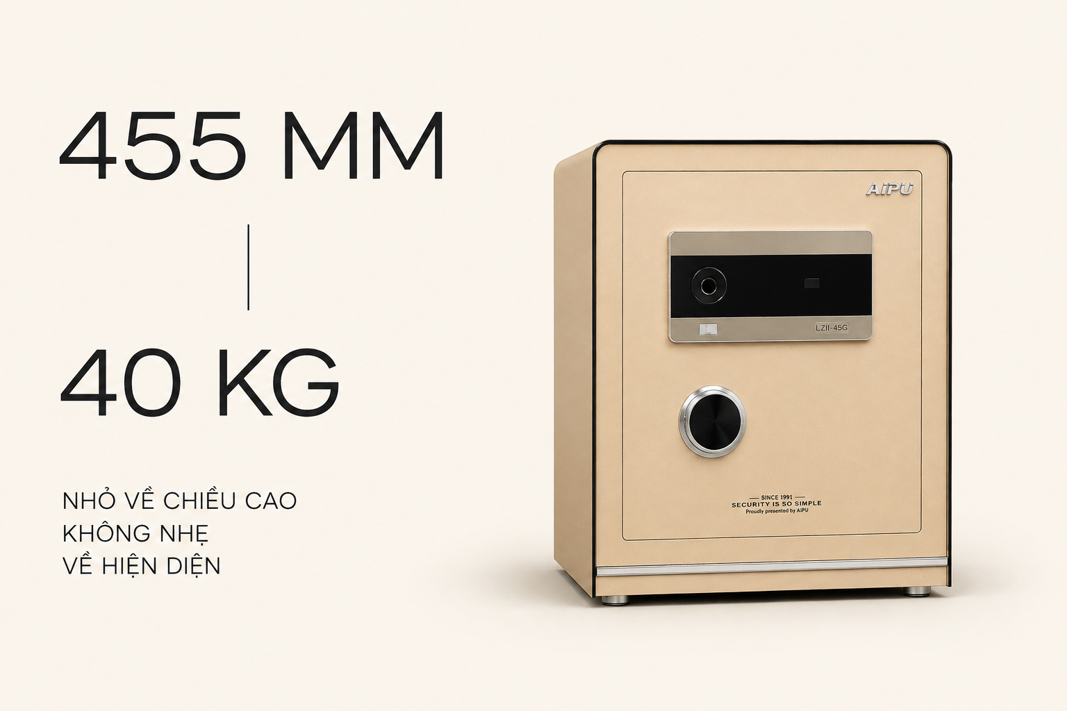 Két sắt AIPU LZII-45G màu Champagne Gold